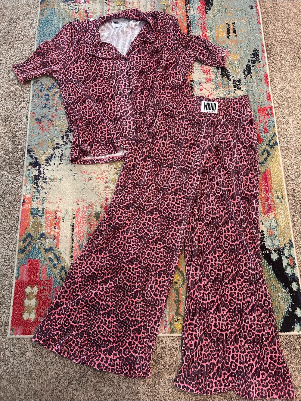WKND Chasers Pink Leopard Set